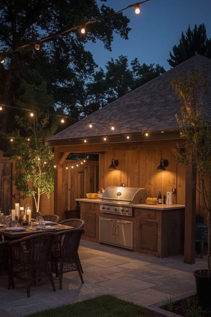 simple outdoor kitchen designs pictures
