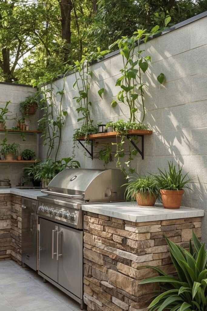 simple outdoor kitchen designs pictures