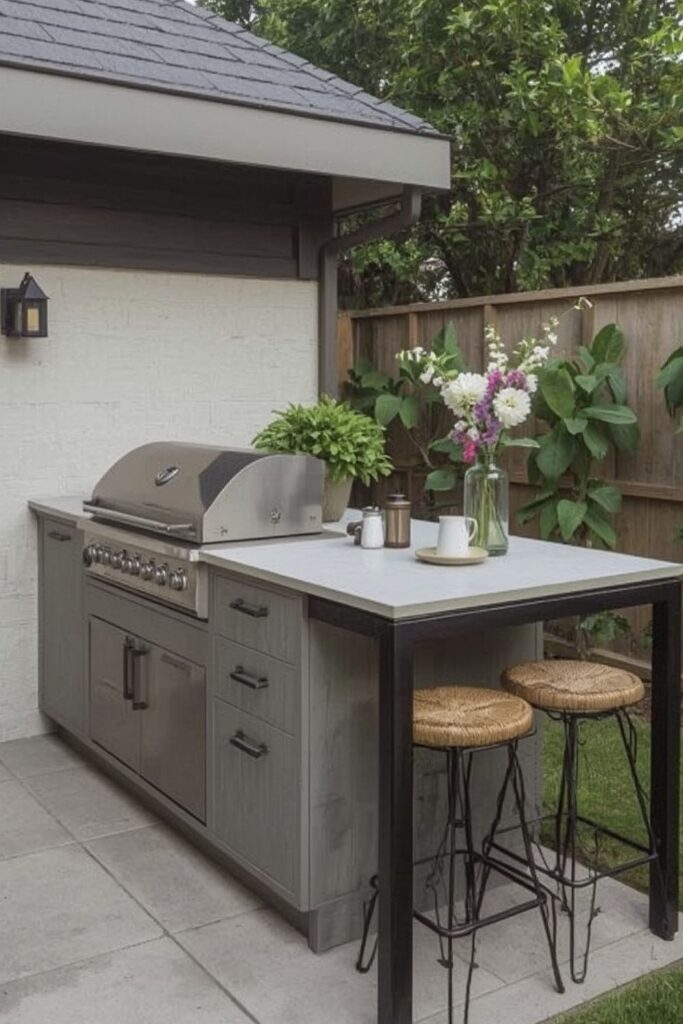 simple outdoor kitchen designs pictures