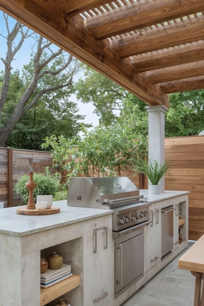 simple outdoor kitchen designs pictures
