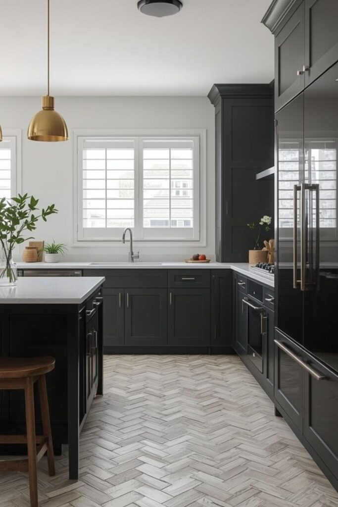 Modern Black Tiles For Kitchen wall ideas