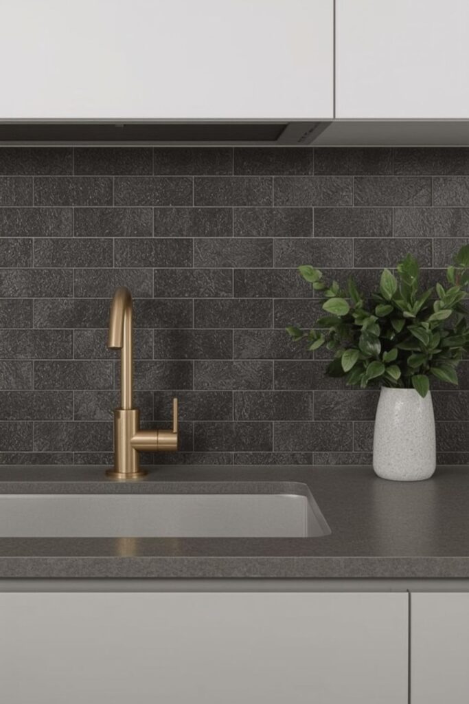 Modern Black Tiles For Kitchen wall ideas