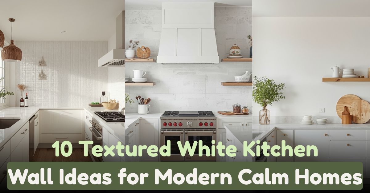 Textured White Kitchen Wall Ideas